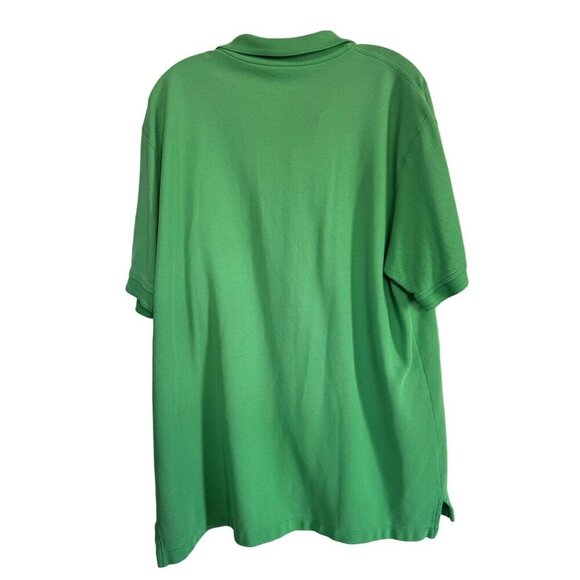 L.L. Bean Regular Fit Premium Short Sleeve Green Polo Shirt 233437 Men's Large L - Picture 2 of 3